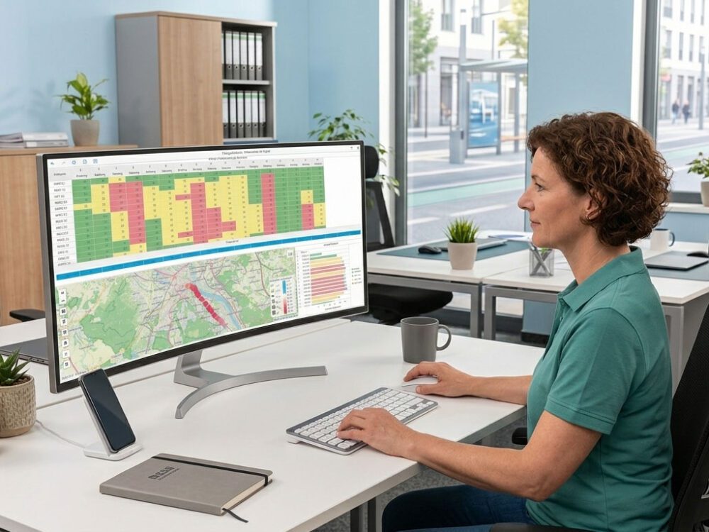 ebblo LIO-Scope an einem Büro-Arbeitsplatz