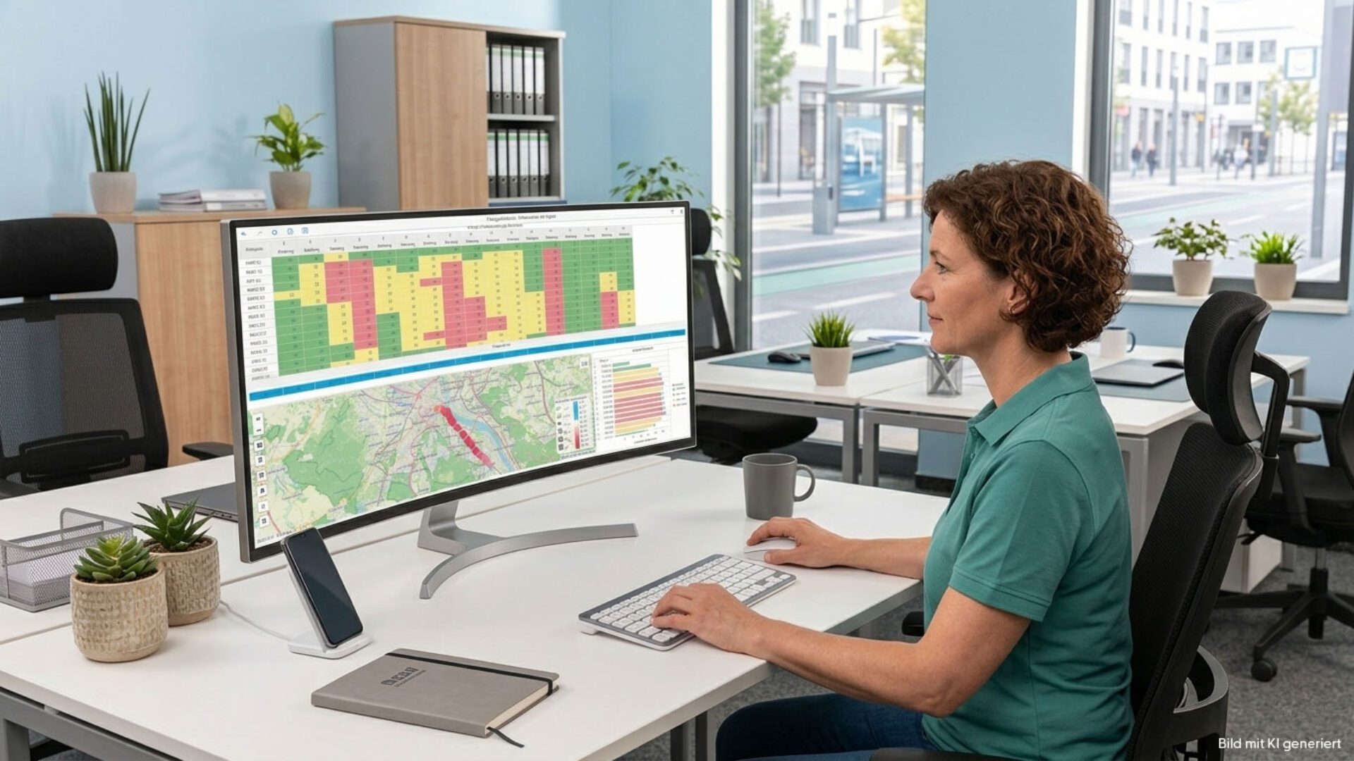 ebblo LIO-Scope an einem Büro-Arbeitsplatz