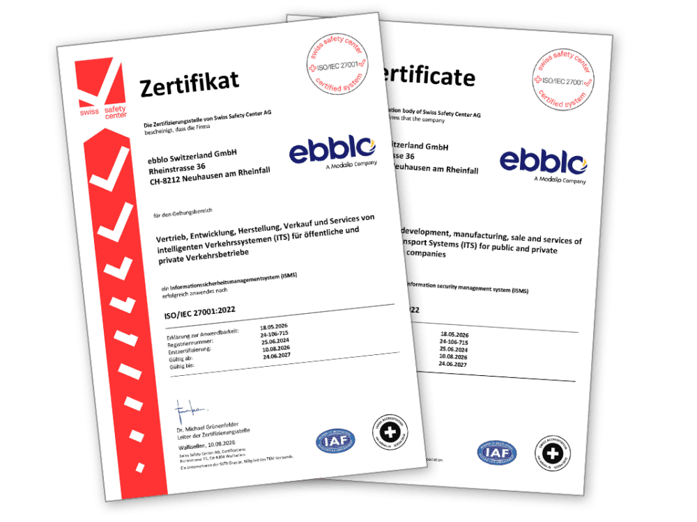 ISO 27001 Zertifikat